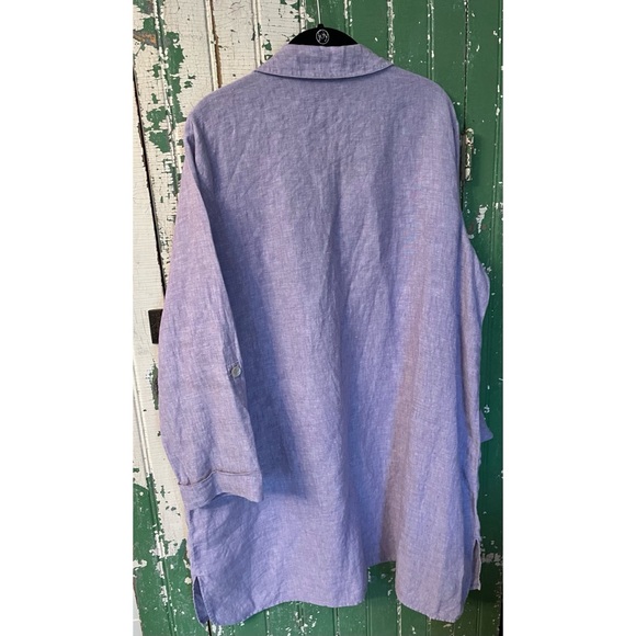 Soft Surroundings Lavender Shirt Tunic XL - Picture 3 of 7